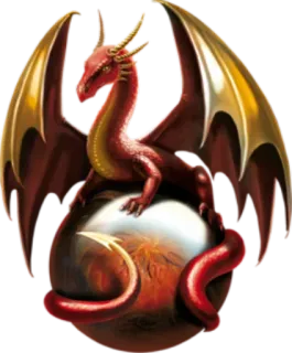 🐲 มังกร, แฟนตาซี, สัตว์ในตำนาน, ไข่, มังกรแดง telegram sticker