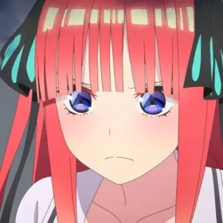 🍷 Nino Nakano The Quintessential Quintuplets Anime, Mangá, Personagem, Garota, Nino Nakano, The Quintessential Quintuplets whatsapp sticker
