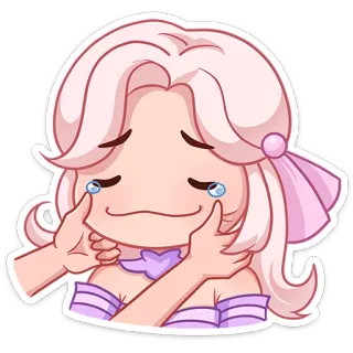 🥹 плач, грустный, аниме, девушка, эмоциональный, мультфильм telegram sticker