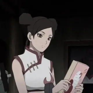 🎋 Tenten Naruto 애니메이션, 만화, 텐텐, 나루토, 팬아트, 캐릭터, 소녀 telegram sticker
