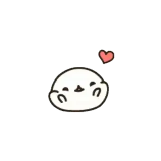 🍥 uroczy, serce, kawaii, emoji, naklejka telegram sticker