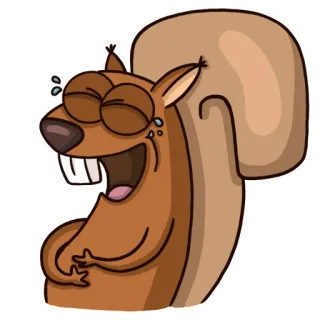 😂 Eichhörnchen, Cartoon, Tier, Lachen, Lustig, Fröhlich telegram sticker