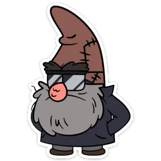 😎 Stanford Pines Gravity Falls Stanford Pines, Gravity Falls, Dibujo animado, Disney, Personaje, Gafas, Barba whatsapp sticker