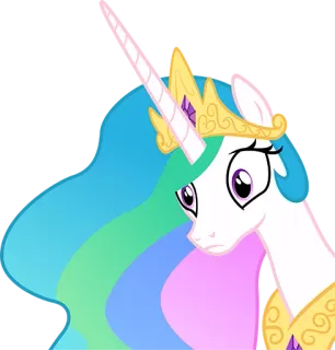 😐 Princess Celestia My Little Pony принцесса, Селестия, пони, My Little Pony, единорог, мультфильм telegram sticker