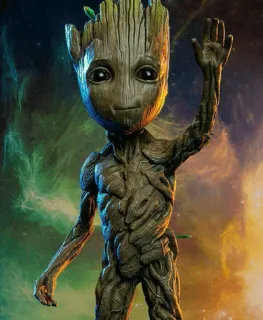 🌴 Groot Guardians of the Galaxy Groot, Marvel, Vệ binh dải Ngân Hà, Cây, Siêu anh hùng telegram sticker
