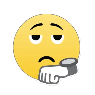 ⌚ emoji, aburrido, impaciente, reloj, esperando, amarillo telegram sticker
