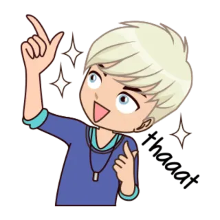 👈 Cartoon, Anime, Jongen, Sprankel, Wijzen, Schattig whatsapp sticker