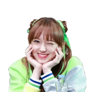 😉 femme, clin d'oeil, sourire, portrait, fille, mignon telegram sticker