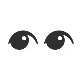 👀 eyes, looking, stare, cartoon, animation telegram sticker