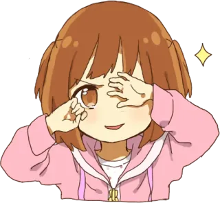 🤩 Аниме, Милый, Девушка, Блестки, Мультфильм, Каваи telegram sticker