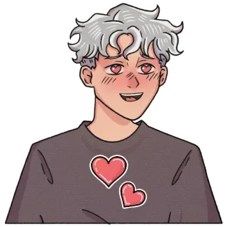 😍 Dibujos animados, Personaje, Anime, Corazones, Amor, Cariño, Lindo telegram sticker