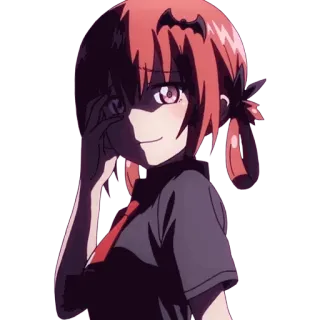 😈 Satania Gabriel DropOut anime, girl, devil, satania, gabriel dropout, cartoon, smile telegram sticker