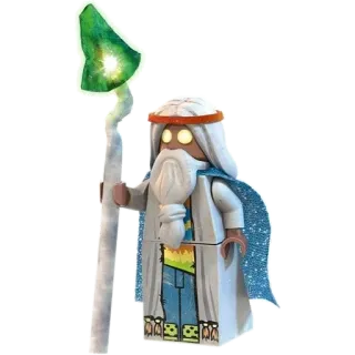 🧙‍♂️ mago, lego, minifigure, bastone, magia, fantasy telegram sticker