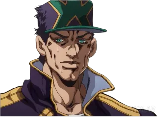 😰 Jotaro Kujo JoJo's Bizarre Adventure anime, jojo, jotaro, kujo, jojos bizarre adventure, character telegram sticker