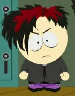 🖕 Michael South Park Goth, South Park, Michael, Cartoon telegram sticker