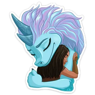 🤗 Raya Raya and the Last Dragon raya, latte, drago, disney, amici, amicizia, film, personaggio, cartone animato telegram sticker