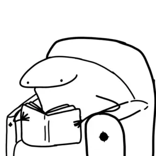 🌟 cartoon, reading, book, chair, character whatsapp sticker