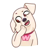 🤔 cão, desenho animado, adesivo, animal, fofo whatsapp sticker