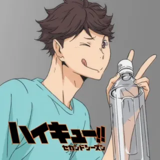 😋 Oikawa Tooru Haikyu!! Second Season HAIKYU!! Anime, Haikyuu!!, Oikawa, Kreskówka telegram sticker