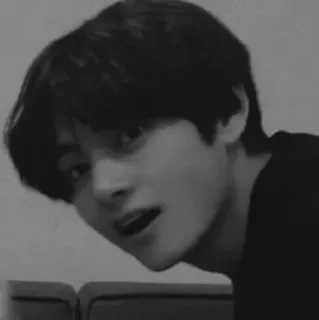 🤩 Mann, Person, Porträt, Gesicht, Schwarzweiß, Kpop, männlich telegram sticker