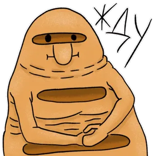 😐 ЖДУ wachten, russisch, cartoon, personage telegram sticker