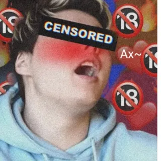 🥵 CENSORED 검열, 얼굴, 십대, 제한, 나이 telegram sticker