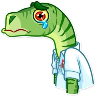😢 dinosaur, cartoon, sad, crying, animal, reptile telegram sticker
