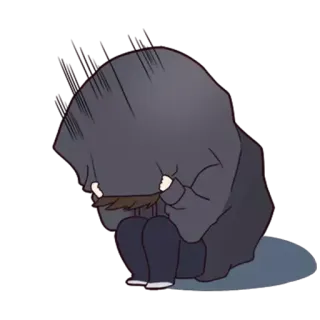 🙈 sad, hoodie, crying, emotional, depressed telegram sticker