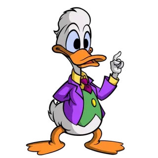 ☹️ Duckworth DuckTales Duckworth, La Bande à Picsou, canard, majordome, dessin animé telegram sticker