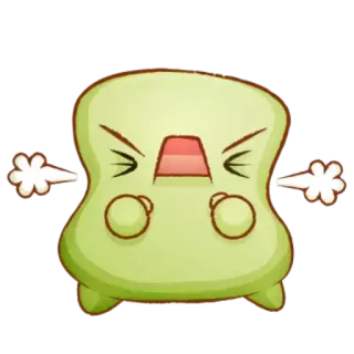 😠 arrabbiato, cartone animato, mostro, carino, imbronciato, contrariato whatsapp sticker