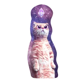 😠 кот, галактика, эфириум, стикер, животное, милый telegram sticker
