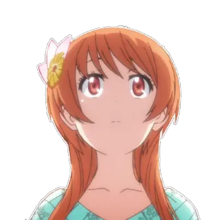 😐 Аниме, Девушка, Персонаж, Цветок, Милый, Мультфильм whatsapp sticker