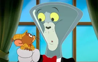 👀 Tom and Jerry cartone animato, gatto, topo, detective telegram sticker