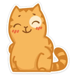 ☺️ chat, mignon, animal, joyeux, kawaii telegram sticker