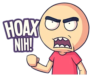 😡 HOAX NIH! boato, desenho animado, raiva, Indonésia telegram sticker