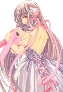 😏 anime, girl, doll, dress, pink telegram sticker