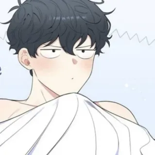 🦢 anime, cartoon, boy, blush, expression, cute telegram sticker