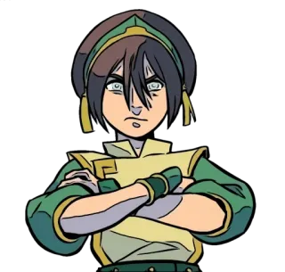 😡 Toph Beifong Avatar: The Last Airbender Toph Beifong, Avatar: Der Herr der Elemente, Erdbändiger, Animation, Zeichentrick whatsapp sticker