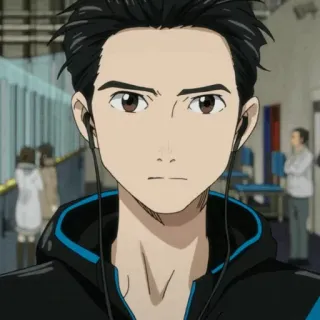 💤 Yuri Katsuki Yuri on Ice Аниме, Фигурное катание, Yuri on Ice, Юрий Кацуки, Спортивное аниме telegram sticker