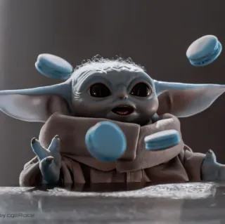 🧪 Baby Yoda The Mandalorian Grogu, Baby Yoda, Macarons, The Mandalorian, Star Wars telegram sticker