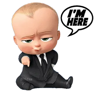 🙋‍♀️ Boss Baby The Boss Baby I'M HERE Bebé Jefazo, Dibujos animados, Bebé, Traje, Película telegram sticker