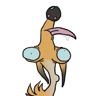 👅 Dibujo animado, Animal, Perezoso, Divertido, Personaje, Tonto, Gracioso whatsapp sticker