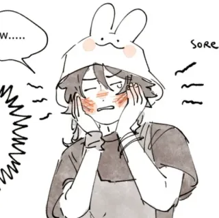 ☁️ W....
SORE Anime, Kreskówka, Uroczy, Postać, Smutny telegram sticker