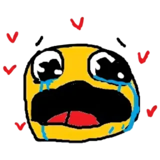 😭 Emoji, weinend, traurig, niedergeschlagen, Cartoon telegram sticker