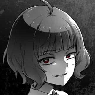 😁 Anime, Manga, Malvado/a, Sonrisa, Chica telegram sticker