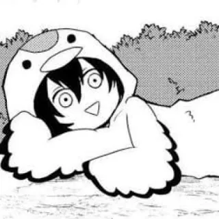 🍃 anime, manga, cartoon, character, cute, bird, hoodie telegram sticker