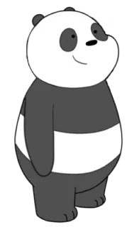 😊 Panda We Bare Bears Panda, We Bare Bears, Cartone animato, Carino, Animale, Orso telegram sticker