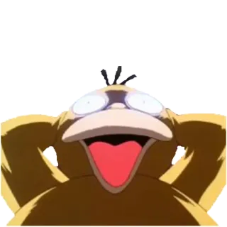 😲 Psyduck Pokemon vịt, Pokémon, vàng, choáng váng, anime whatsapp sticker