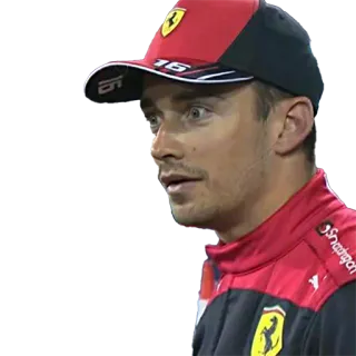 😳 Charles Leclerc f1, formule 1, course automobile, pilote, scuderia ferrari, sport automobile, monaco, charles leclerc whatsapp sticker