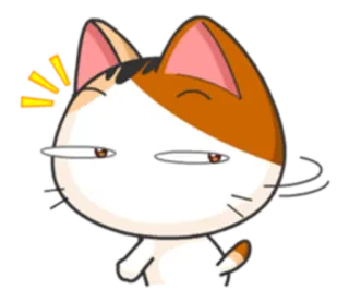 😒 cat, sticker, animal, cartoon, cute, funny telegram sticker